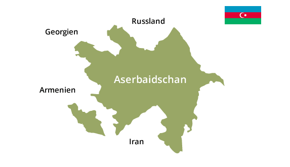 Landkarte Aserbaidschan