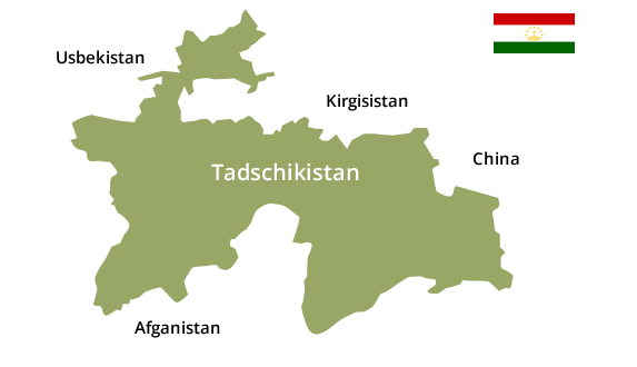 Landkarte Tadschikistan